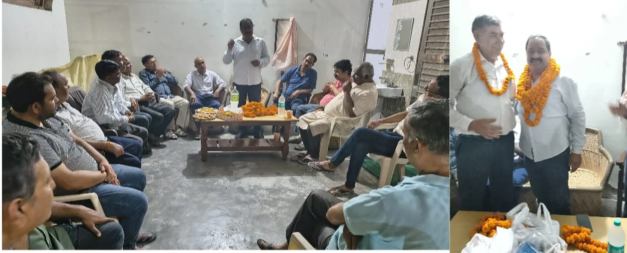 भाजपा कार्यकर्ताओं ने किया बहादराबाद मंडल अध्यक्ष विपिन शर्मा का स्वागत