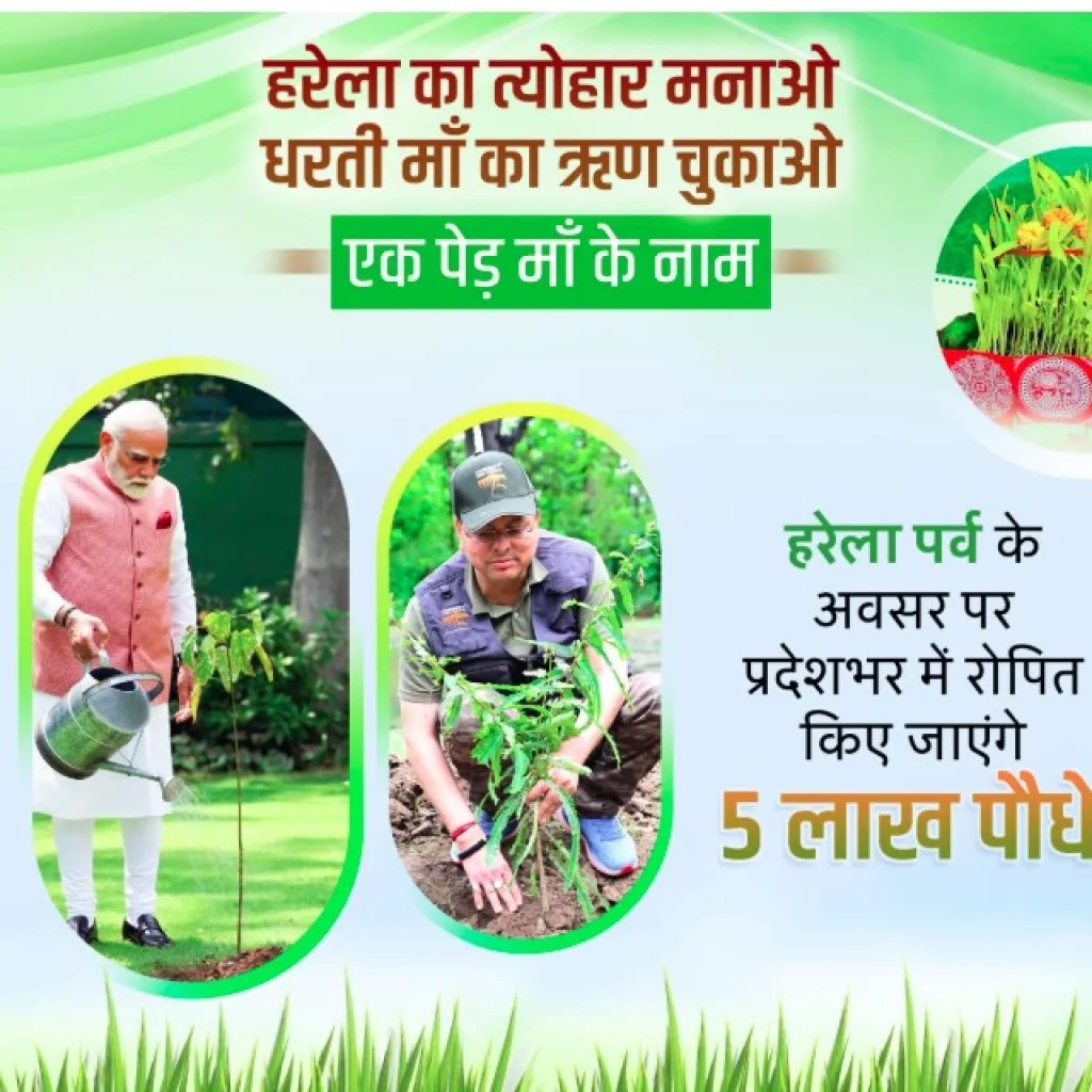 सीएम धामी के नेतृत्व में हरेला पर्व पर रिकॉर्ड बनाएगा उत्तराखंड