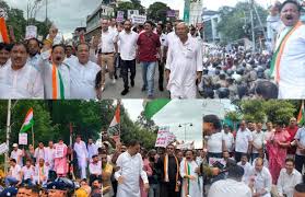 कांग्रेस का राजभवन कूच: बैरिकेडिंग पर चढ़कर लगाए नारे, हरक सिंह में दिखा जोश, हिरासत में लिए 150 कार्यकर्ता