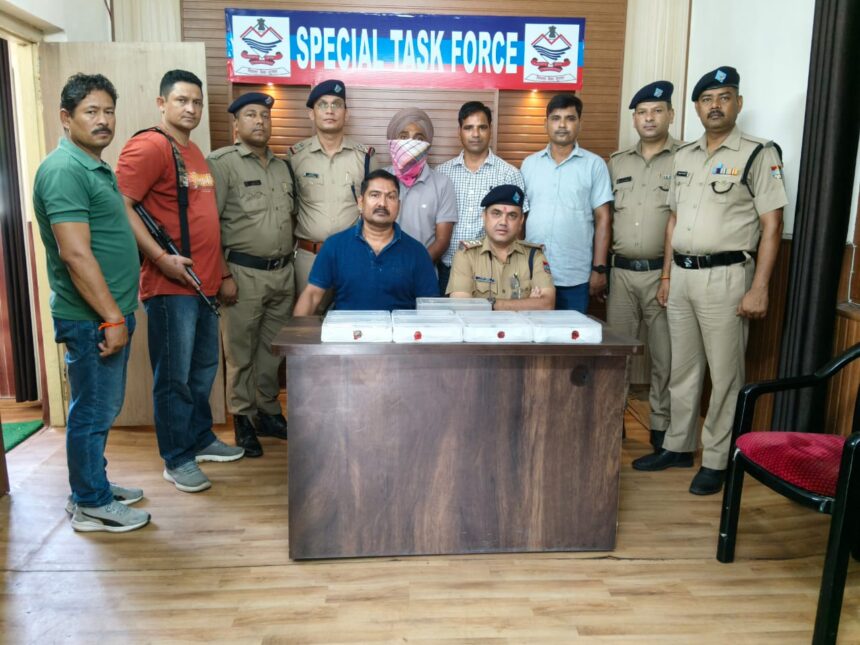 एसटीएफ ने तस्कर दबोचा, हथियारों का जखीरा मिला